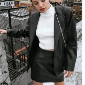 Zara Faux Leather Blazer